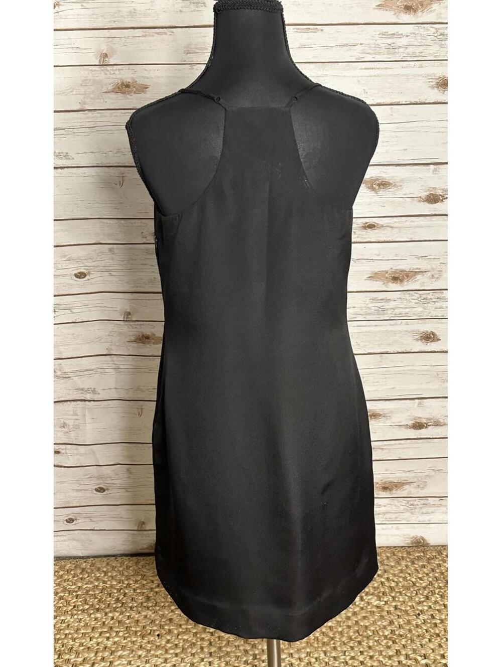 J.Crew black minimalist 90s V-neck racerback tank/slip dress Size 2 - Picture 5 of 8